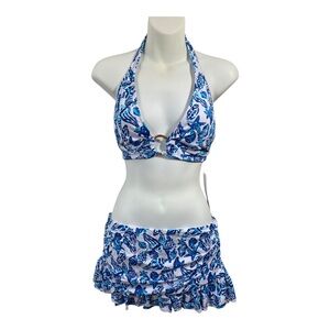 Lilly Pulitzer Bikini Shell Collector Sz 4 Isbeth Skirted Swim Bottom  Tosby Top